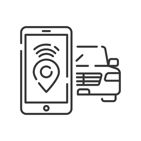 Tegning af mobiltelefon og bil